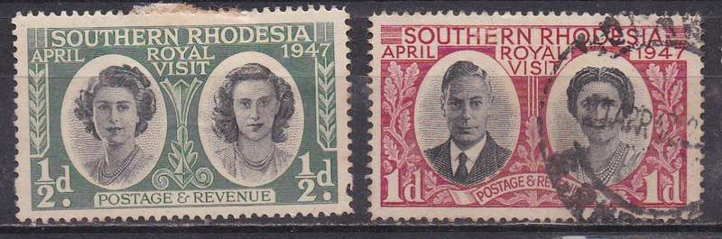 Southern Rhodesia 1947 royal visit set FU