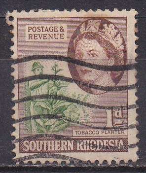 Southern Rhodesia 1953 definitive issue 1d FU