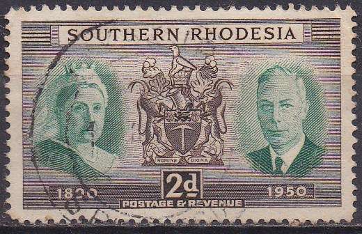 Southern Rhodesia 1950 Diamond Jubilee of S. Rhodesia 2d FU