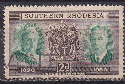 Southern Rhodesia 1950 Diamond Jubilee of S. Rhodesia 2d FU