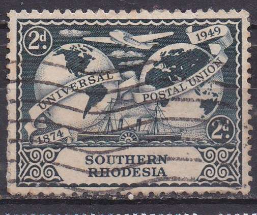 Southern Rhodesia 1949 UPU 75th anniversary 2p FU