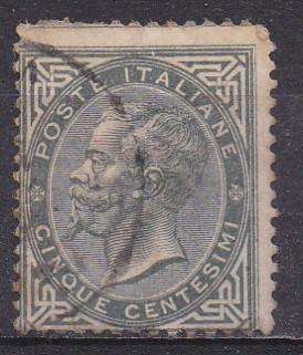 Italy 1863 King Victor emmanual ii, 5c FU