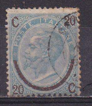 Italy 1865 King Victor Emmanuel ii, 15c surcharged with 20c type 3 FU
