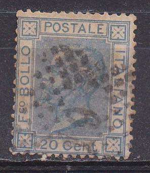 Italy 1867 King Victor Emmanuel ii, 20c new drawing FU