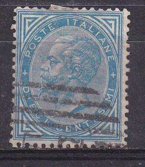 Italy 1877 King Victor Emmanuel ii, 20c new drawing FU