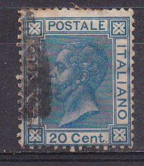 Italy 1867 King Victor Emmanuel ii, 20c new drawing FU