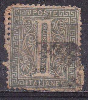 Italy 1863 value stamp 1c FU