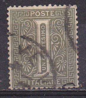 Italy 1863 value stamp 1c FU