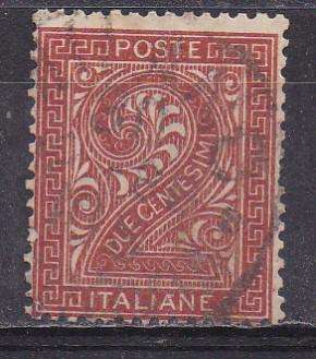 Italy 1865 value stamp 2c FU