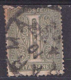 Italy 1863 value stamp 1c FU