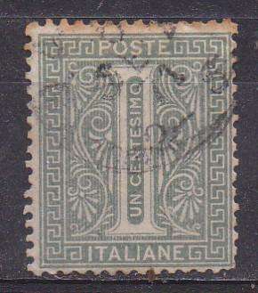 Italy 1863 value stamp 1c FU