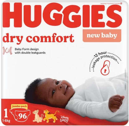 Huggies New Baby Dry Comfort Pant Diapers - 1 (96 Pieces)