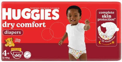 Huggies Dry Comfort Tape Diapers - 4  (60 Pieces)