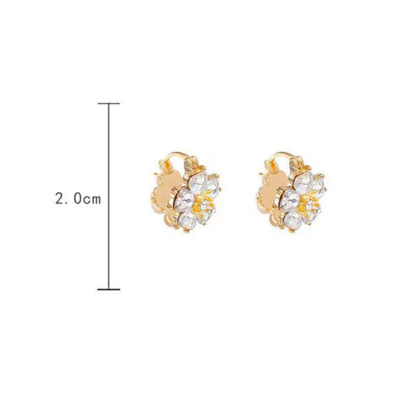 Double-sided flower-shaped earrings