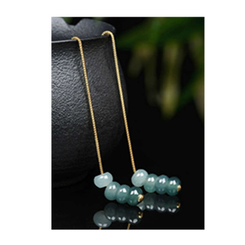 S925 Silver Jade Bead Earrings