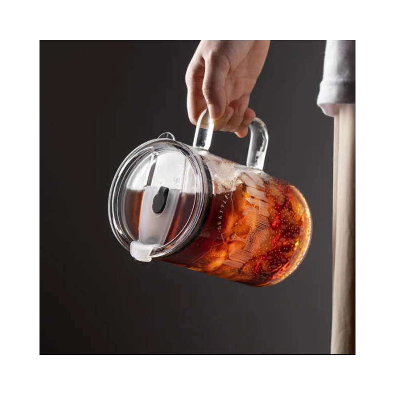 Large Capacity Cup with Lid and Straw Set - White City