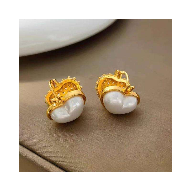 Heart-shaped double-sided earrings