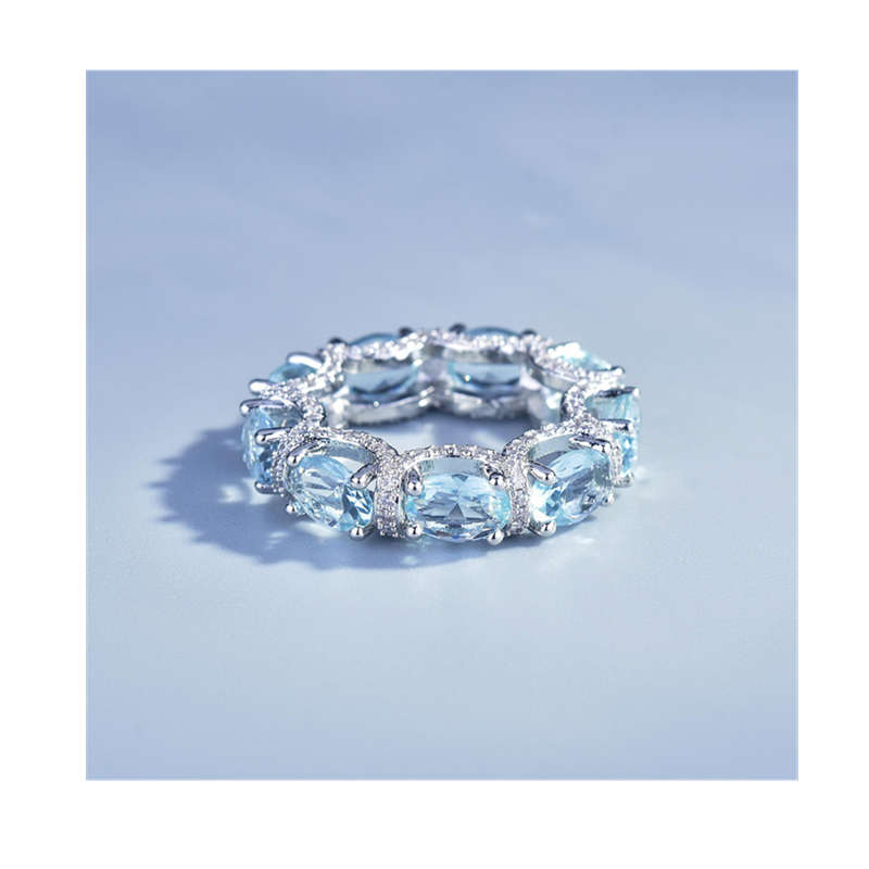 Fashion Aquamarine Cocktail Ring