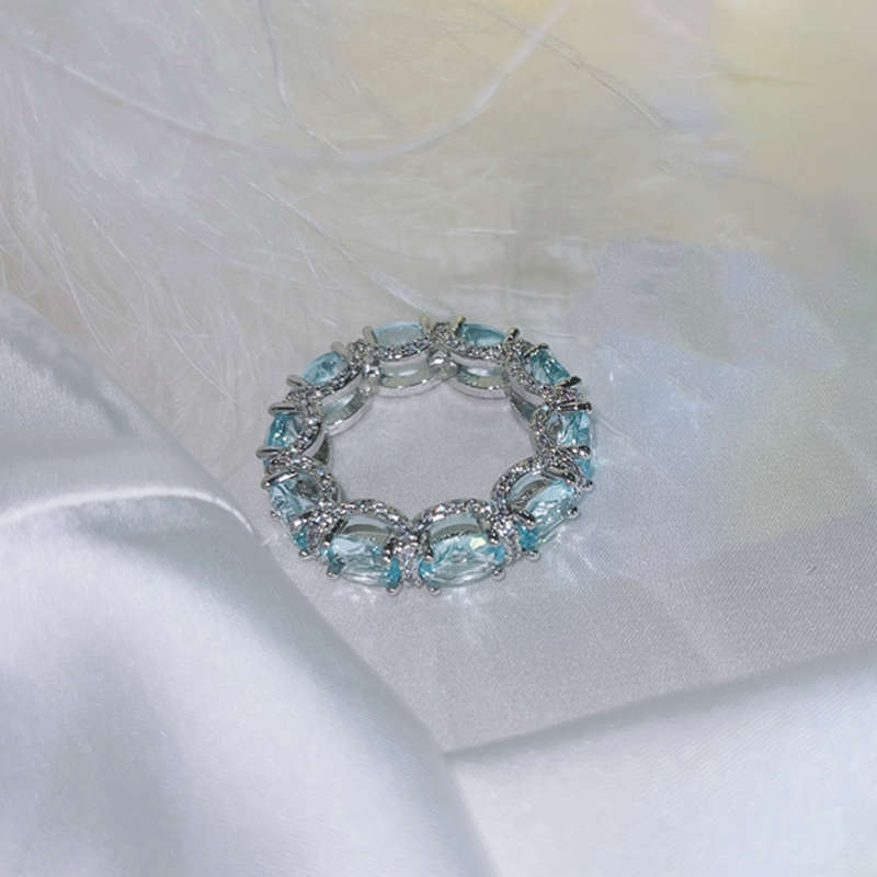 Fashion Aquamarine Cocktail Ring