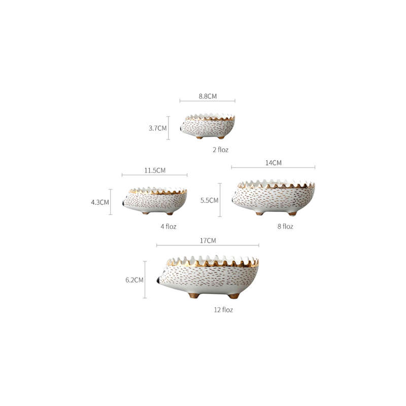 Nordic Style Hedgehog Measuring Bowls Set of Four