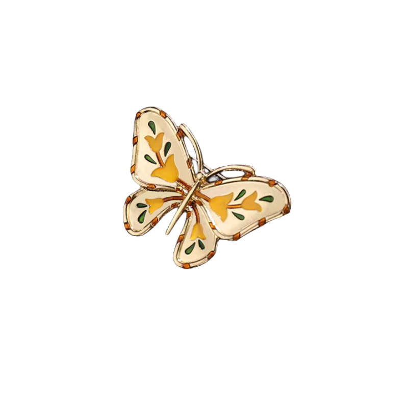 Vintage Palace Style Enamel Butterfly Brooch