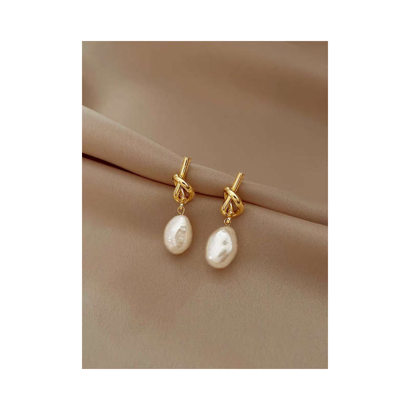 French Vintage Baroque Pearl Earrings