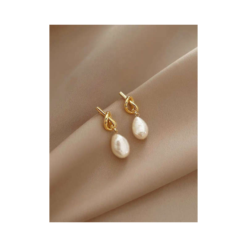 French Vintage Baroque Pearl Earrings
