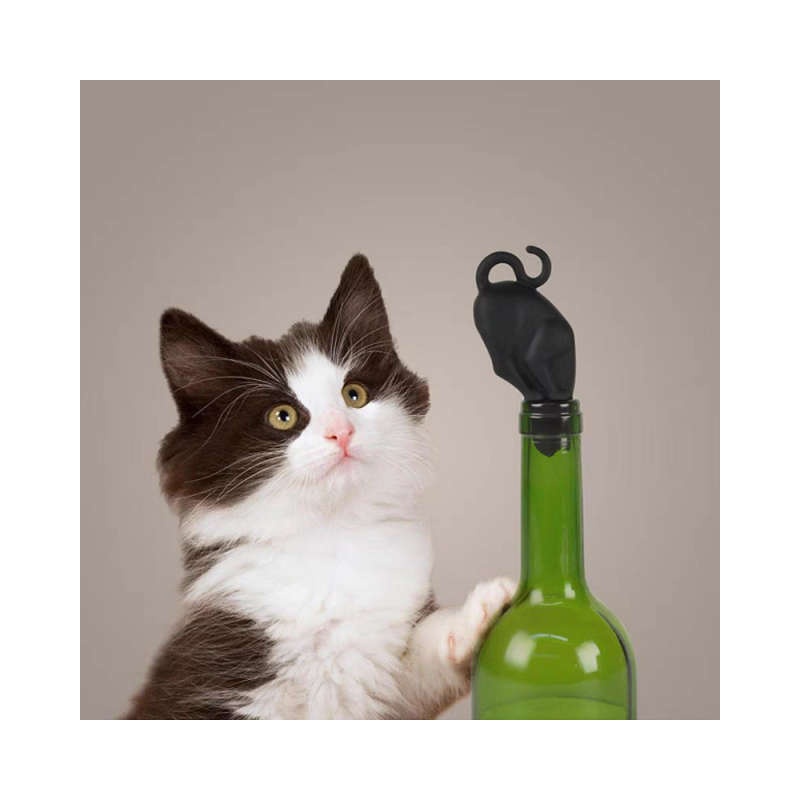 Little Black Cat Wine Stopper