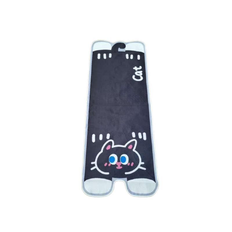 Grey cat pattern summer sofa mat