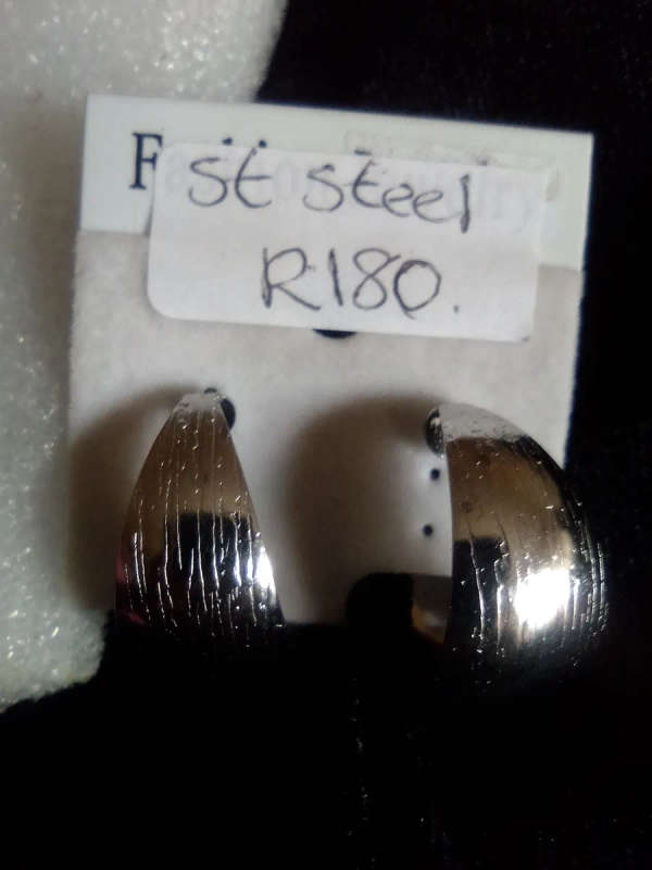 Broad Stainless Steel Hoop Earrings