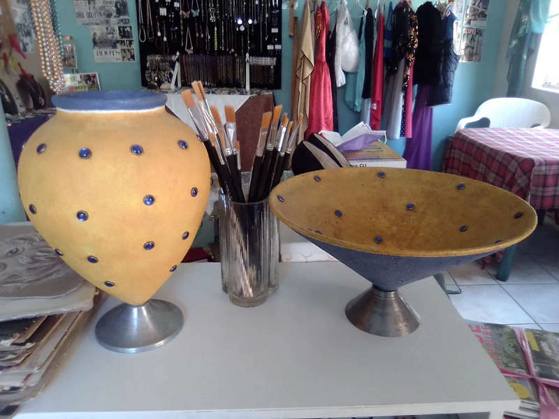Vase and Fruit Bowl Set