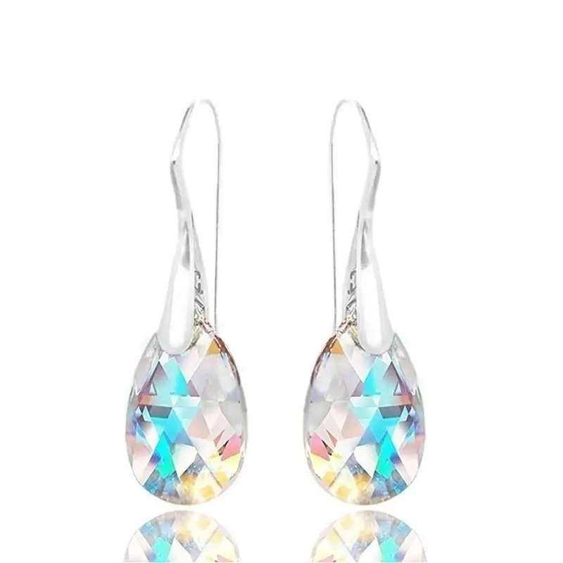 Crystal Glass Necklace and Earrings Jewelry Set