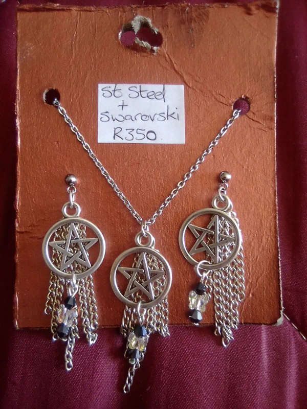 Pentacle Stainless Steel Jewelry Set