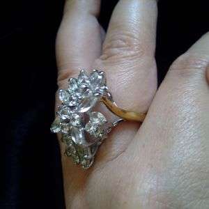 Cluster Cubic Zirconia's Gold Ring