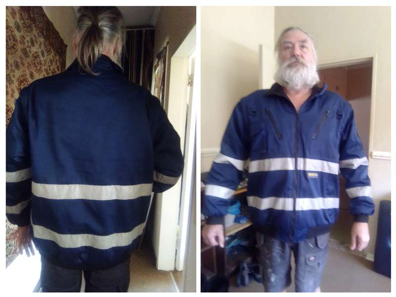 Mobifa Hi-Viz Reflective Bomber Jacket c/w Zip Off Sleeves.