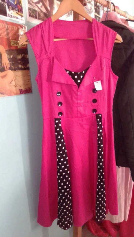 Polka Dot Dress - Pink and Black