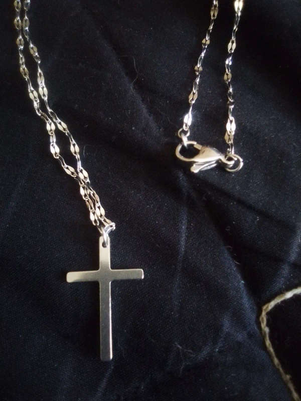 Stainless Steel Cross and Chain Necklace