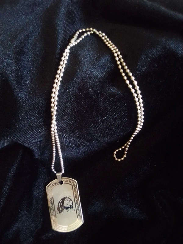 Bob Marley Dog Tag Necklace