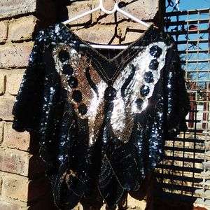 Butterfly Sequins Top