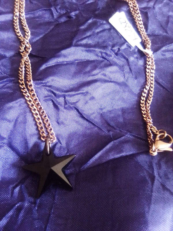 Swarovski Crystal Jet Black Star Necklace