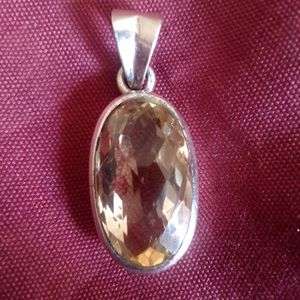 Citrine, 925 Silver Pendant