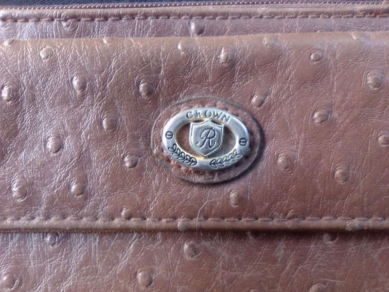 Ostrich Leather Clutch Bag