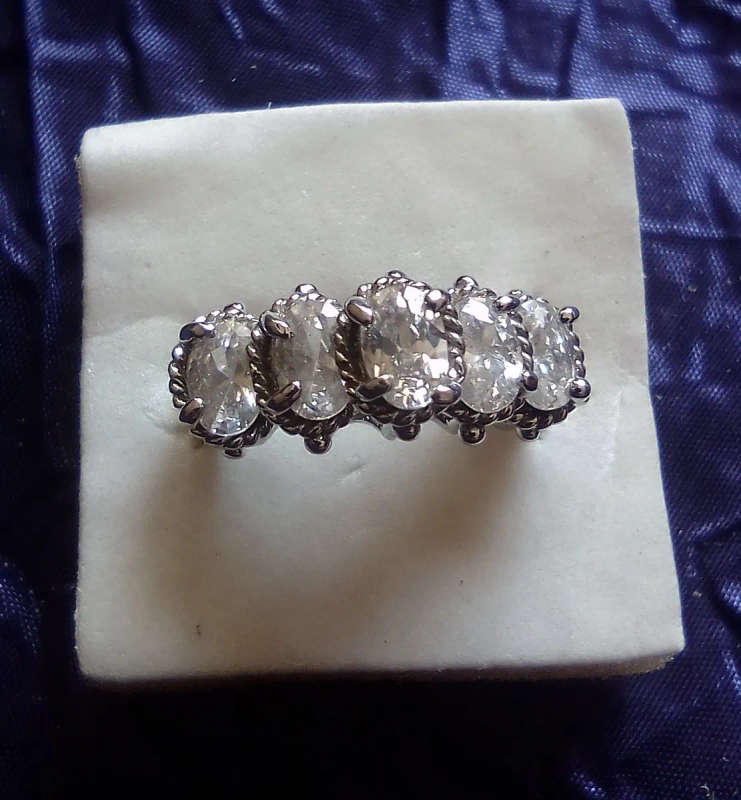 Cubic Zirconia Silver Ring