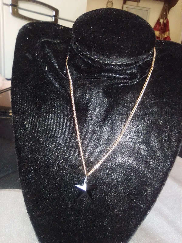 Swarovski Crystal Jet Black Star Necklace