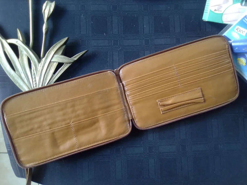 Ostrich Leather Clutch Bag