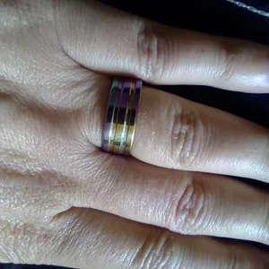Stainless Steel Rainbow Ring