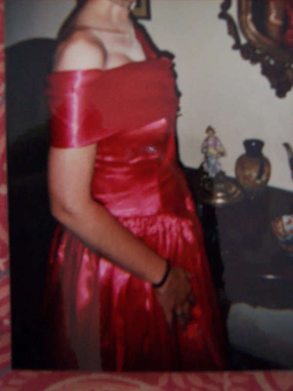 Vintage Satin Ball Gown - Red