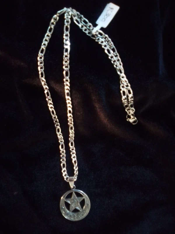 Stainless Steel Pentacle Necklace