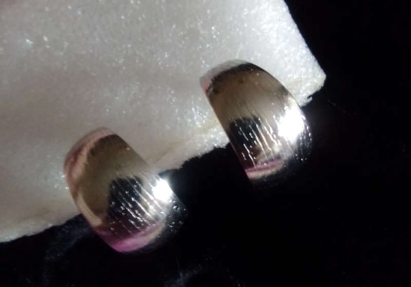 Broad Stainless Steel Hoop Earrings