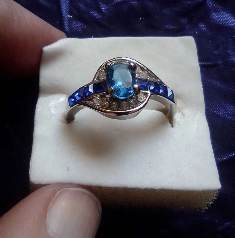 Diamante Ring - Blue